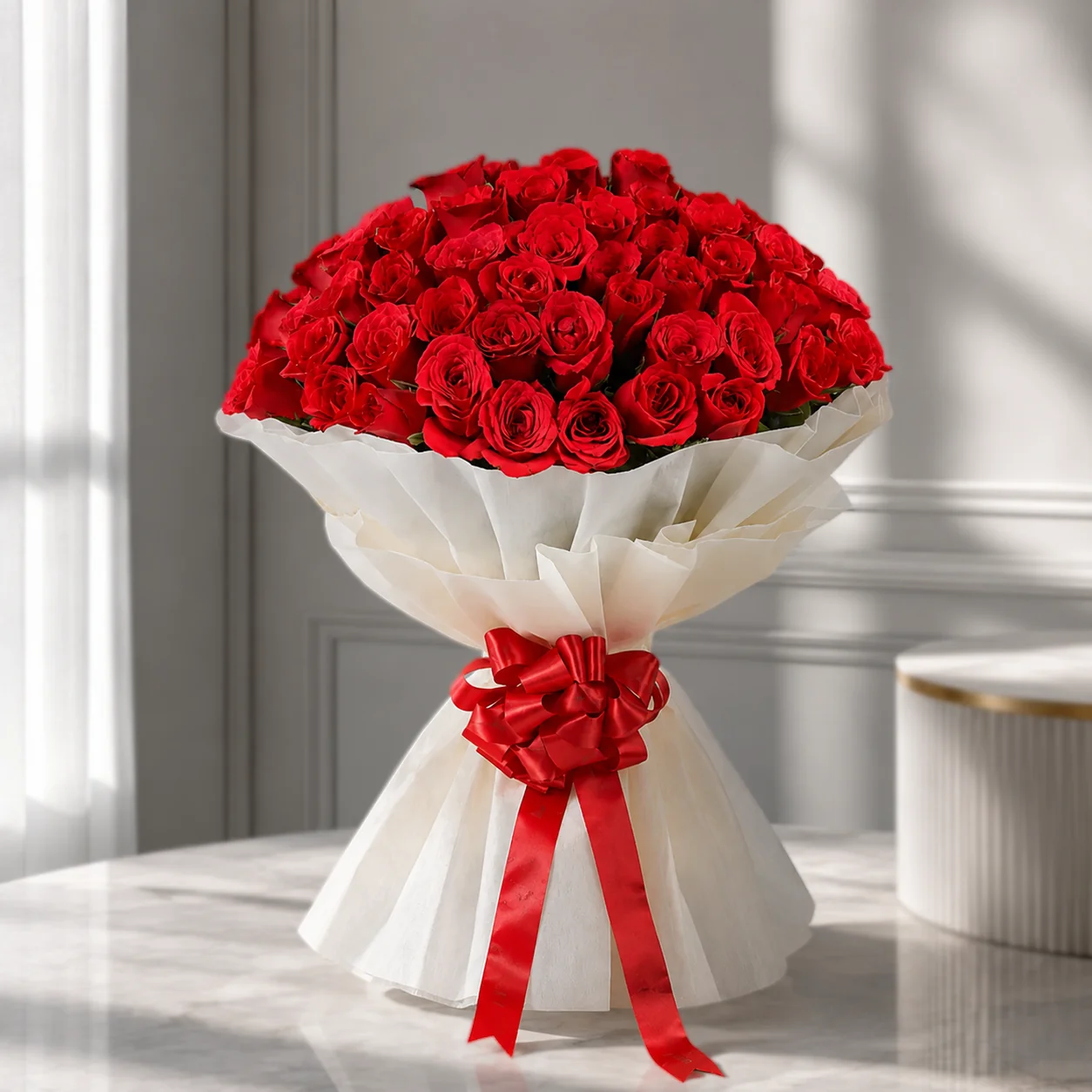 Pink Rose Basket